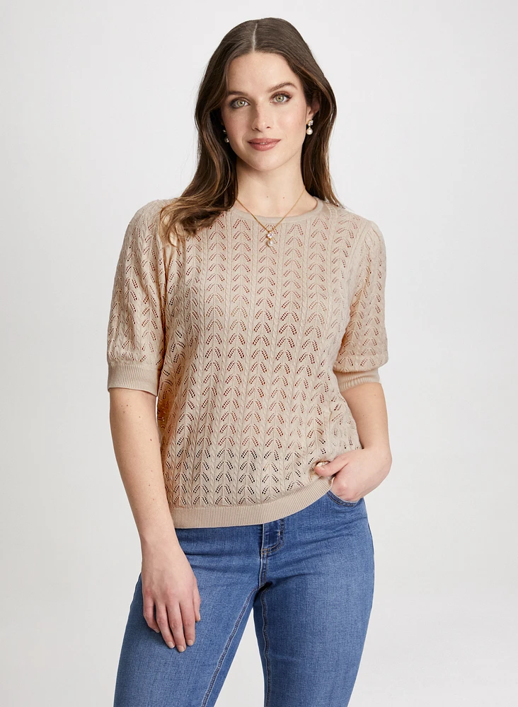Pull ras-du-cou en tricot