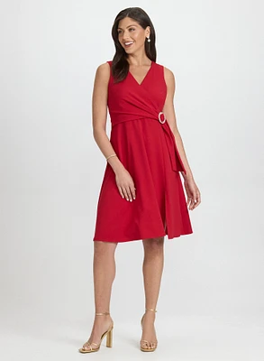 Crystal Buckle Embellished Dress