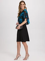Robe à superposition en chiffon floral