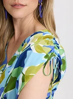 Robe midi à motif floral