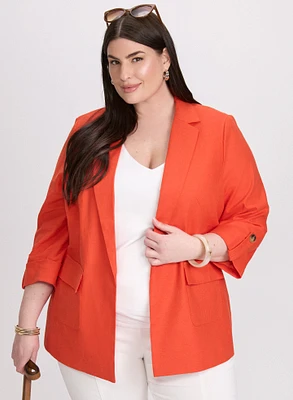 Linen-Blend Blazer