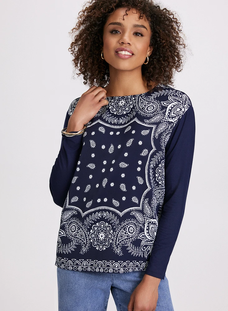 Paisley Long Sleeve Top