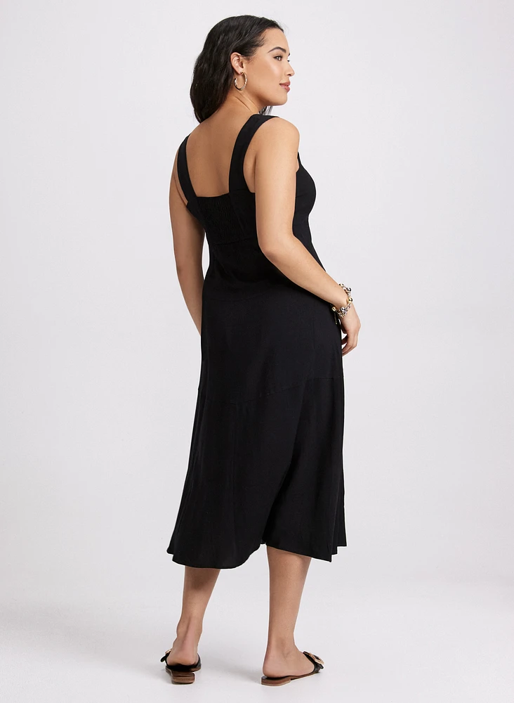 Square Neck Midi Dress