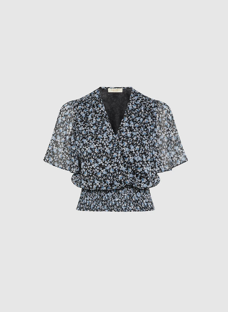 Short Sleeve Floral Blouse