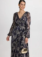 Foiled Floral Dress