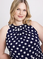 Polka Dot Chiffon Dress