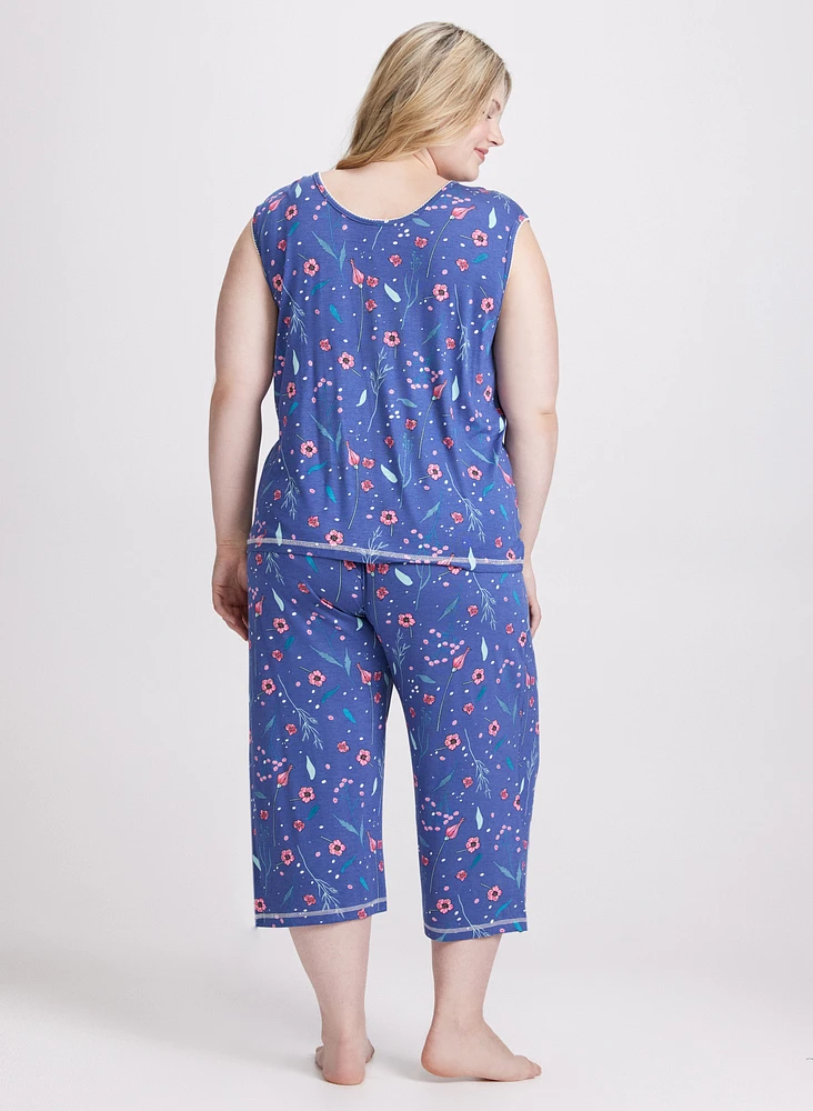 Ensemble pyjama à motif floral