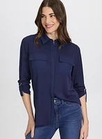 Blouse boutonnée en jersey