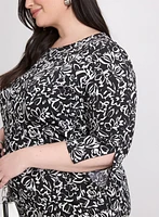 Sketch Floral Print Top