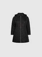 Diamond Quilted Puffer Coat