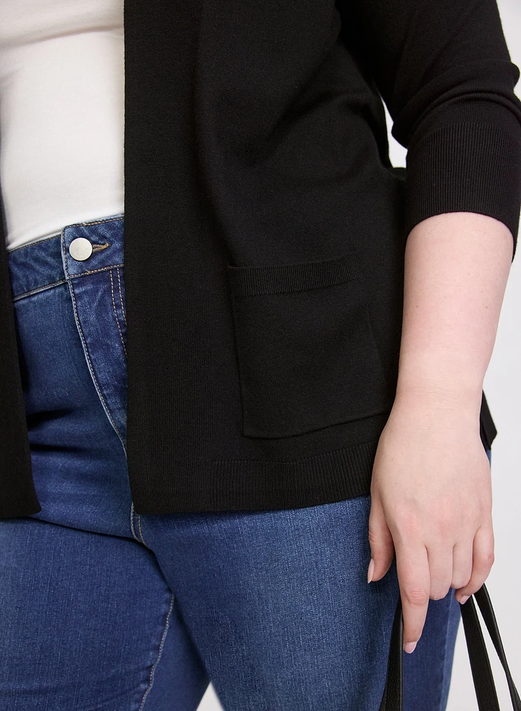 Short Open Front Cardigan