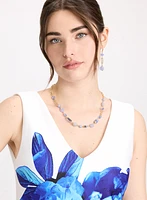 Robe courte à imprimé floral