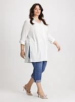 Button-Down Tunic & Capris with Rolled Cuffs