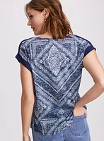 Paisley & Geometric Print T-Shirt