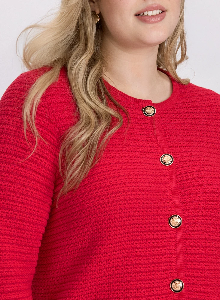 Textured Knit Cardigan