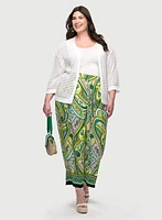 Joseph Ribkoff - Paisley Print Wide Leg Pants