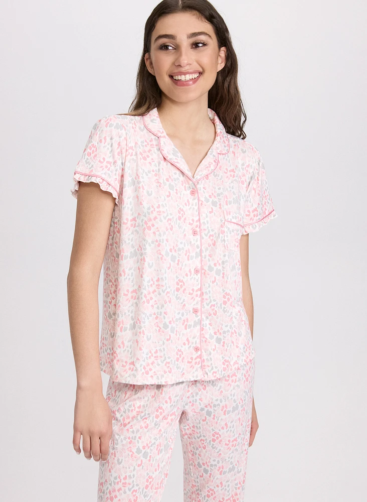 Leopard Print Pyjama Set