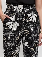 Pantalon floral à jambe large