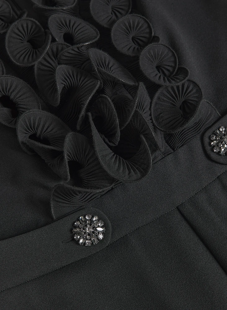 Organza Ruffle Detail Jumpsuit