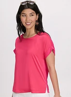 Satin Drop Shoulder Top