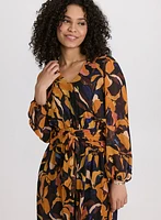 Robe florale en chiffon