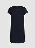Straight Linen Blend Dress