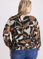 Geometric Twist-Neck Top