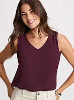 Sleeveless V-Neck Blouse