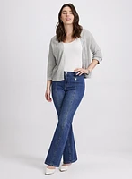 Cardigan court en tricot ajour