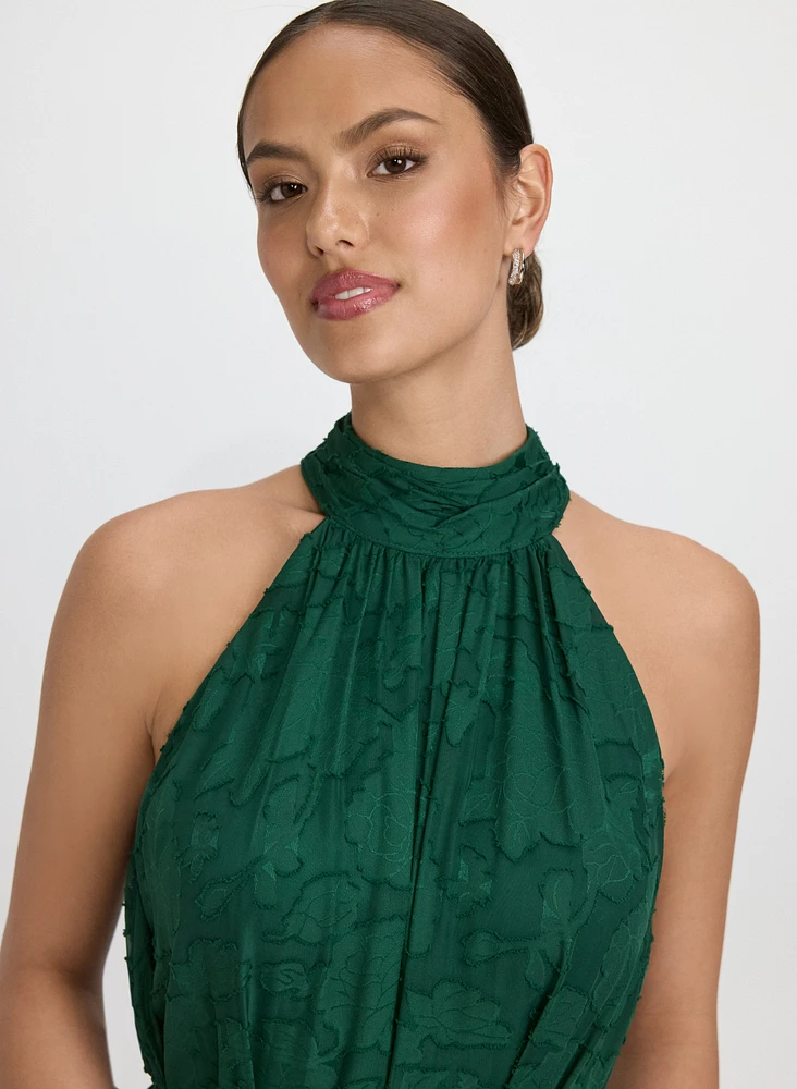 Floral Halter Neck Jumpsuit