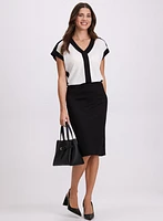 Peplum Panel Pencil Skirt
