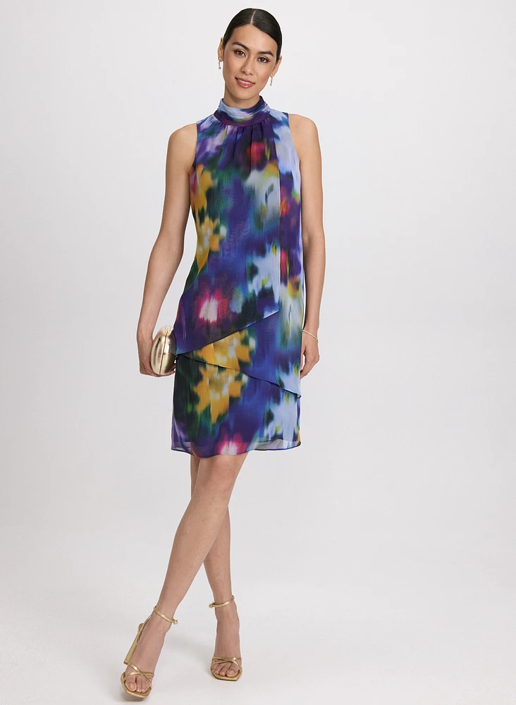 Tiered Abstract Dress