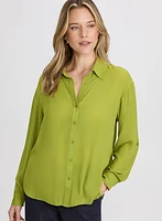 Blouse boutonnée en crêpe