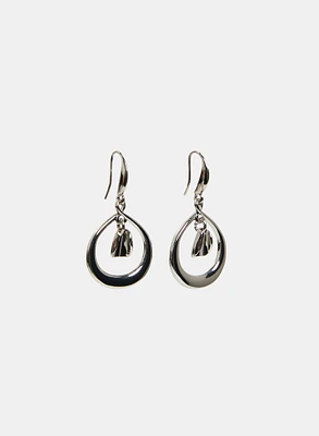 Open Hoop Drop Earrings