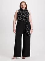 Sleeveless Mock Neck Jumpsuit