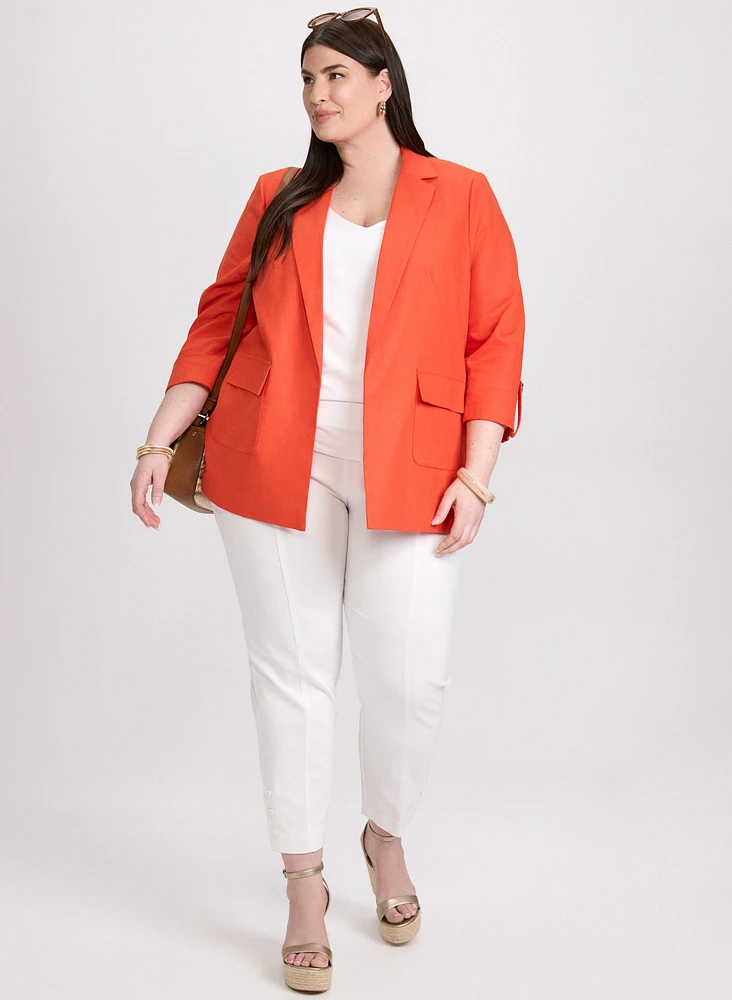 Blazer en mélange de lin