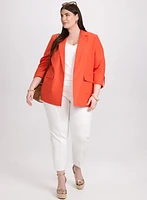 Blazer en mélange de lin