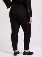 Sofia Button Detail Slim-Leg Pants - Regular