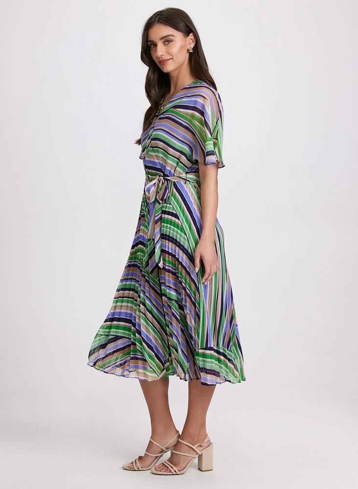 Stripe Chiffon Dress