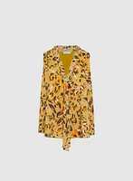 Sleeveless Leopard Print Blouse