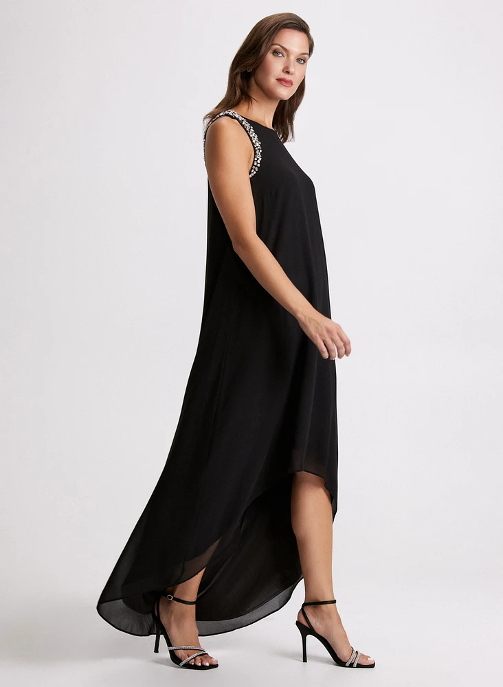 Robe maxi à détail de pierres