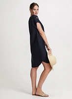 Straight Linen Blend Dress