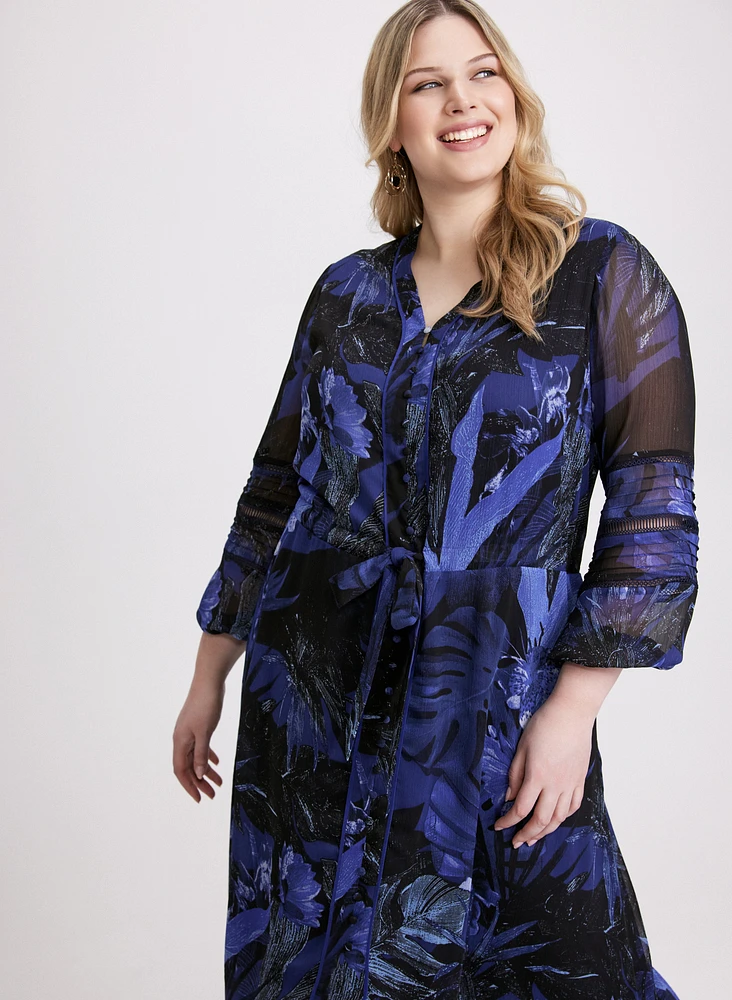 Robe en chiffon à motif