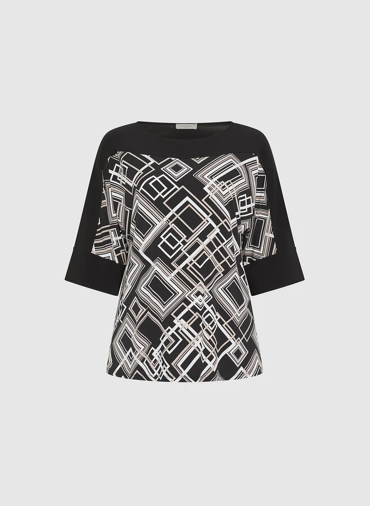 Geometric Colour Block Top