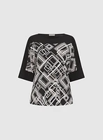 Geometric Colour Block Top