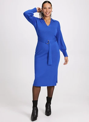 Knit Midi Polo Dress