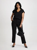 Short Sleeve V-Neck Top