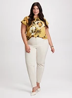 Floral Print Top & City Fit Pants