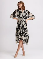 Robe midi à motif floral