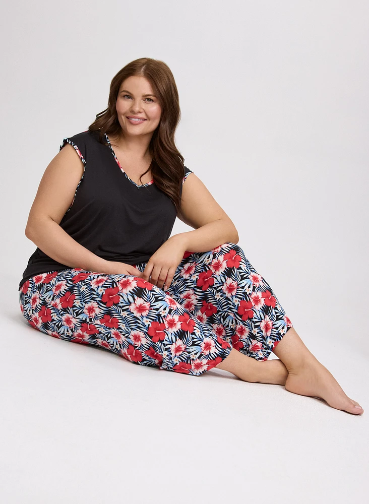 Tropical Print Pyjama Set